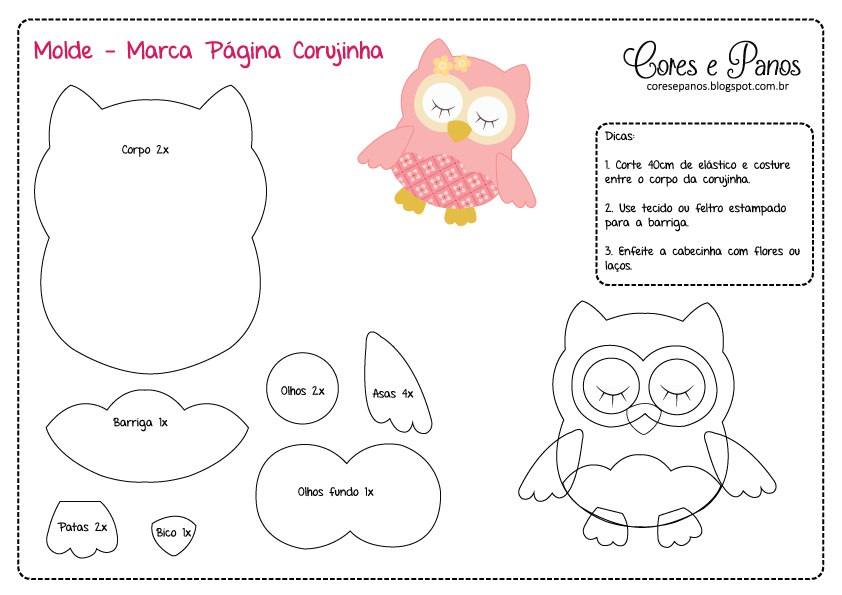 Moldes De Coruja Para Artesanato Como Fazer