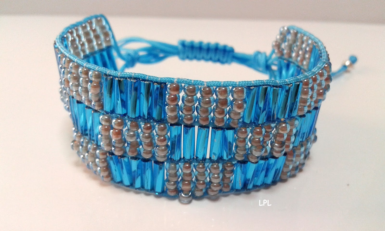 BEADS and GEMS Βραχιολι με κορδονια μακραμε Bracelet Large loom