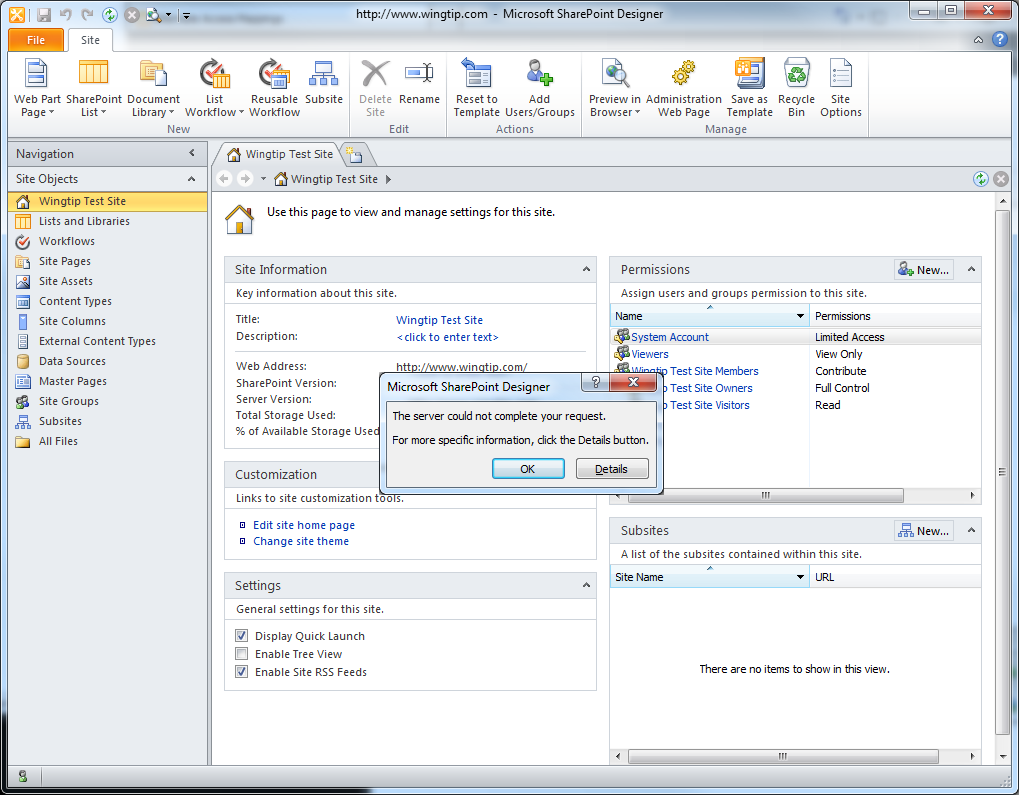 Todo Sharepoint soapServerServer was unable to process request