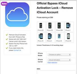 Outil de suppression d'activation iCloud