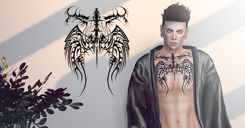 Sims 4 Ccs The Best Maotelus Chest Tattoo By Pralinesims
