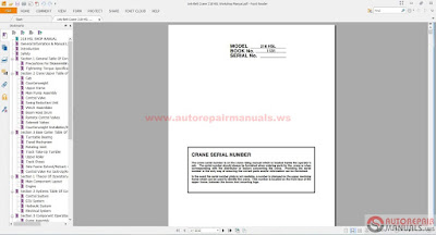 Free Auto Repair Manual : Linkbelt All Set Operating, Service and