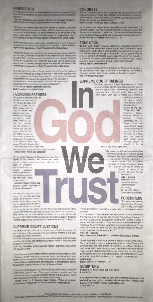 DemoCurmudgeon Hobby Lobby 4th of July all about God?