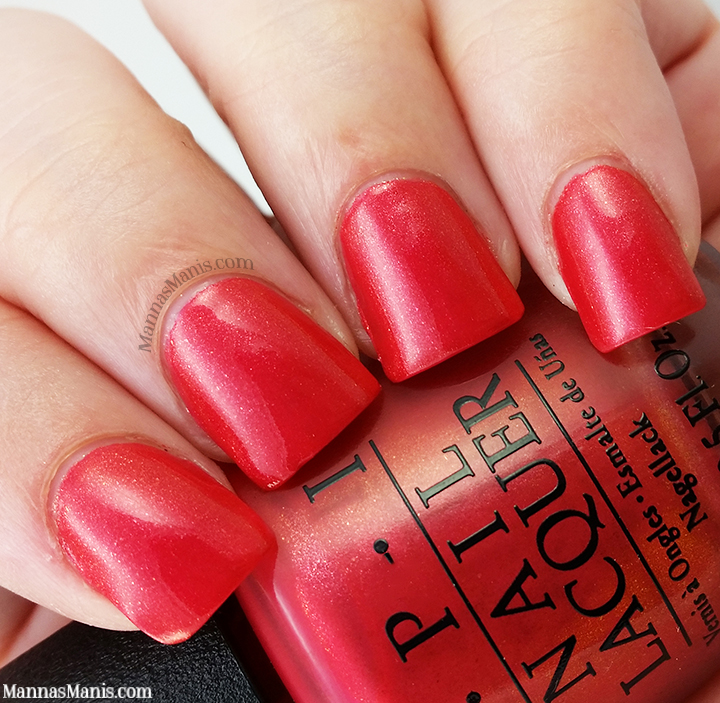 OPI Hawaii Go With the Lava Flow, red shimmer nail polish