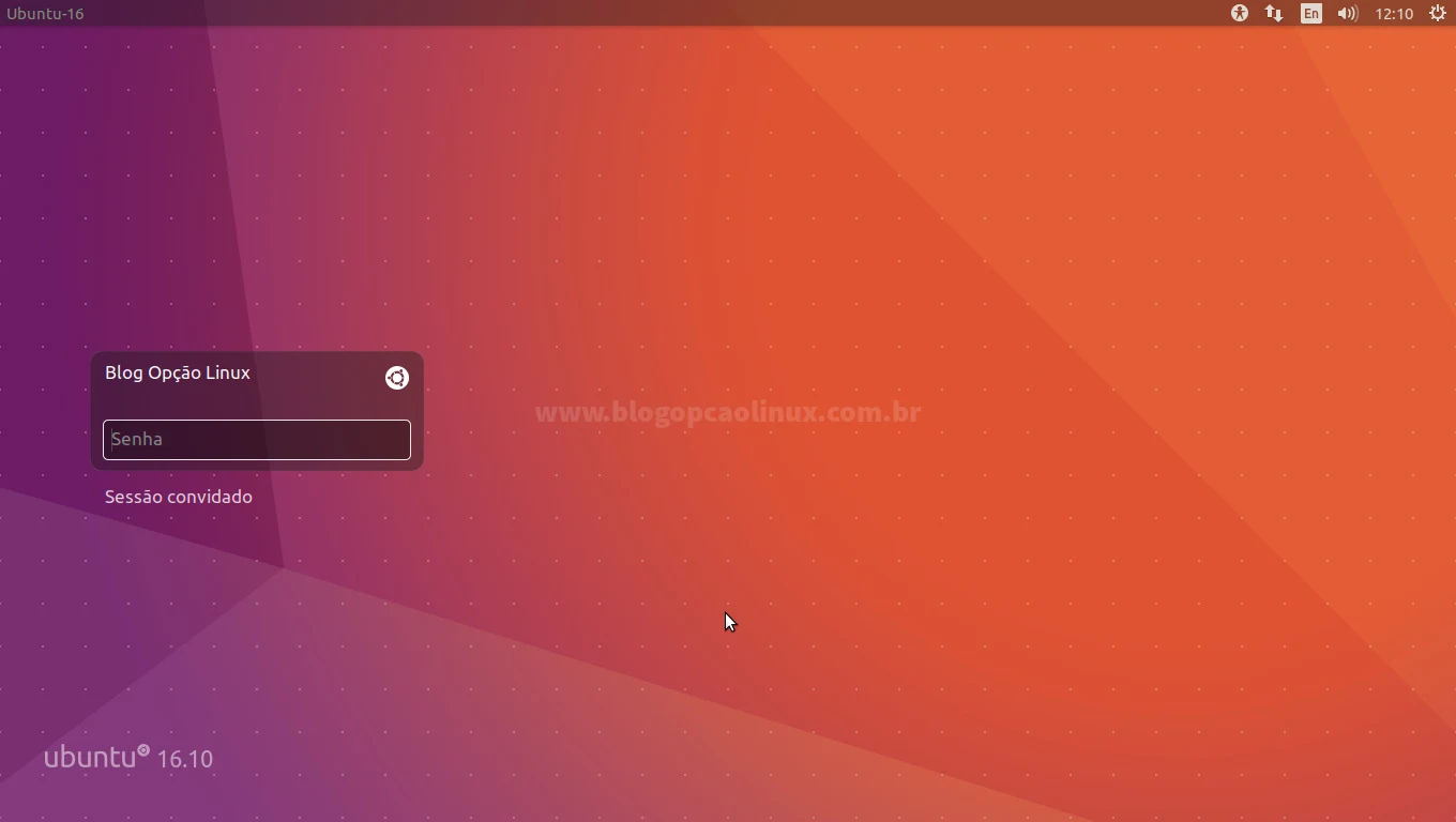 Área de trabalho do Ubuntu 16.10 Yakkety Yak