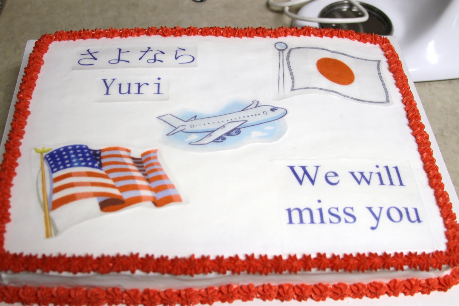 Michele Robinson Cakes: Japan Goodbye Cake