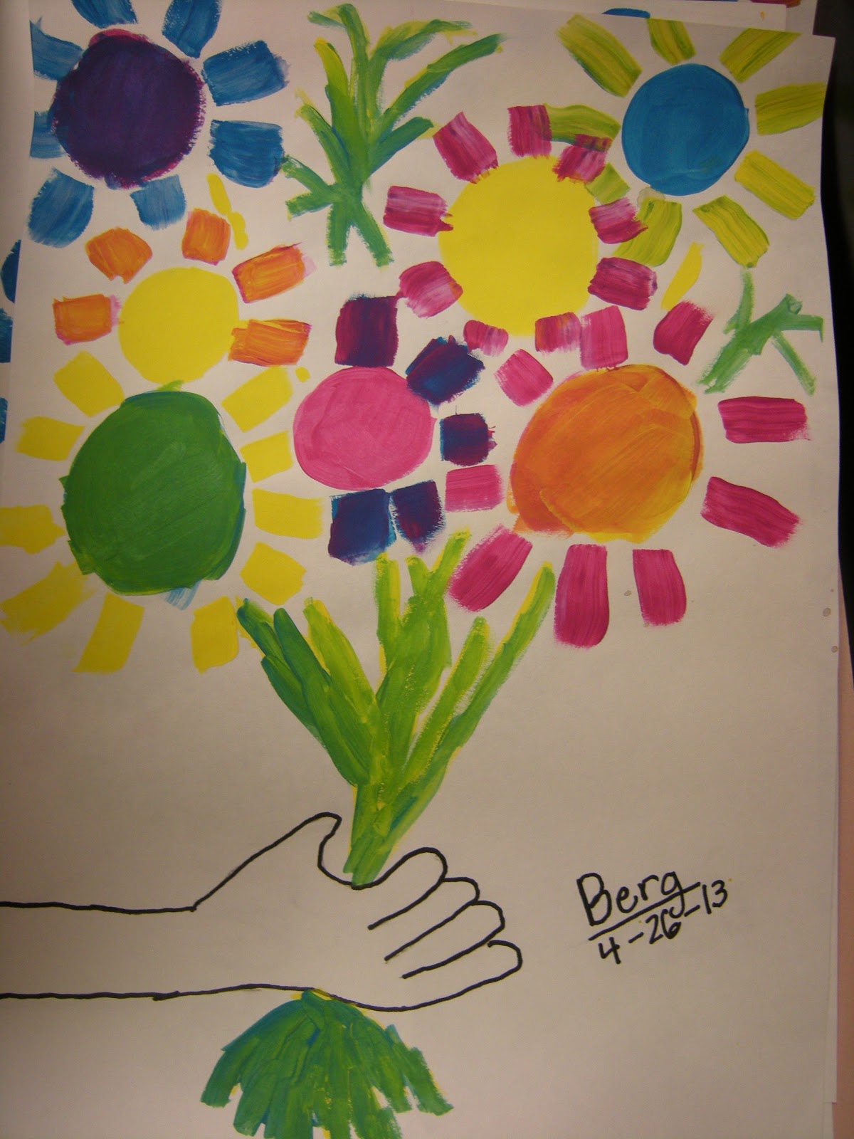 Artolazzi Picasso's Hands Holding Flowers