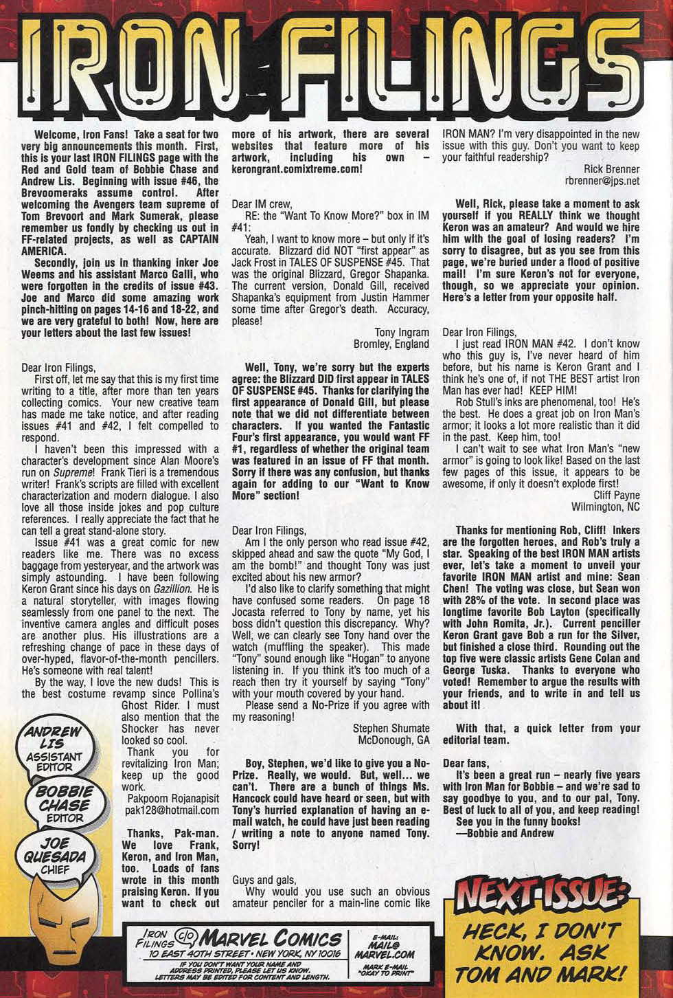 Read online Iron Man (1998) comic -  Issue #45 - 33