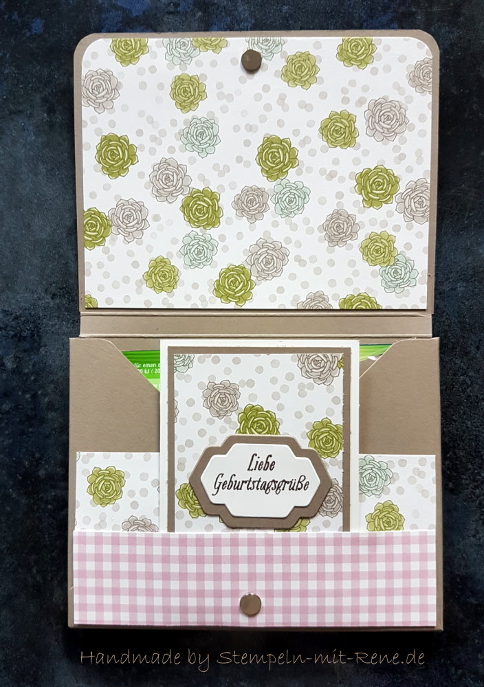 Geburtstagskuchen To Go Mit Mini Grusskarte Stempeln Mit Rene De