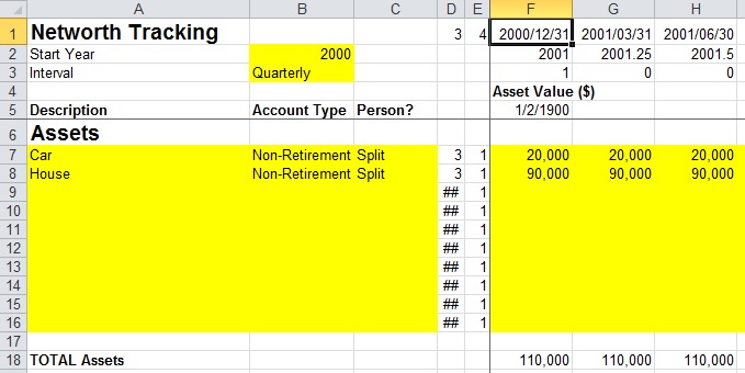 net worth tracking sheet