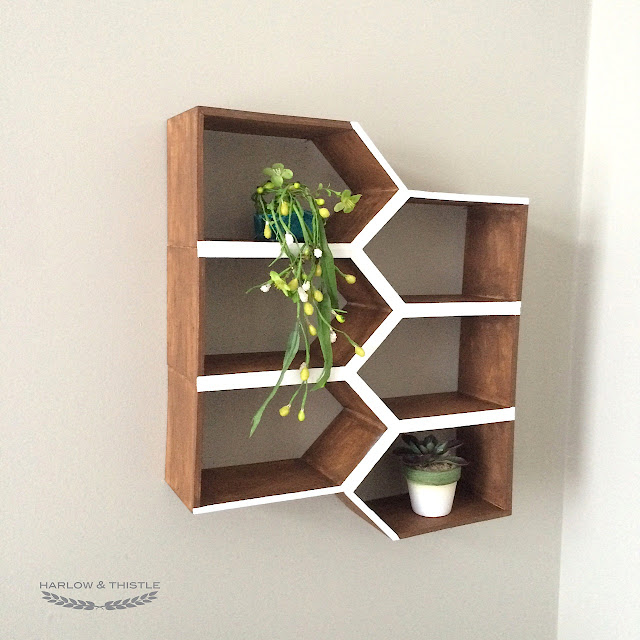 DIY Geometric Wall Shelf Harlow & Thistle