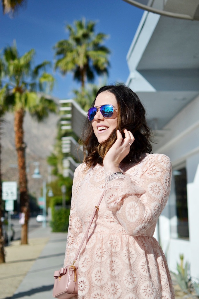 Vancouver fashion blogger Palm Springs Forever 21 lace crochet dress