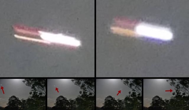 Strange bright UFO spotted over Brisbane, Australia during full moon rising Bright%2Bufo%2Bbrisbane%2BAustralia