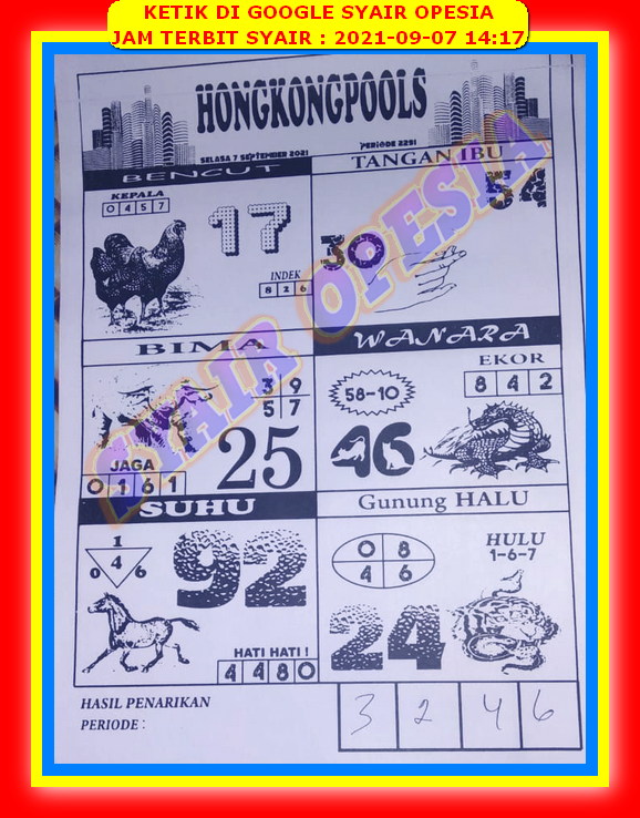 Syair Harian Hk 7 September 2021 Kode Syair Sgp Hk Sd Motesia