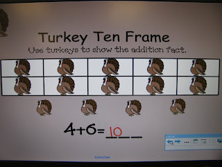 Turkey Math on the Smartboard