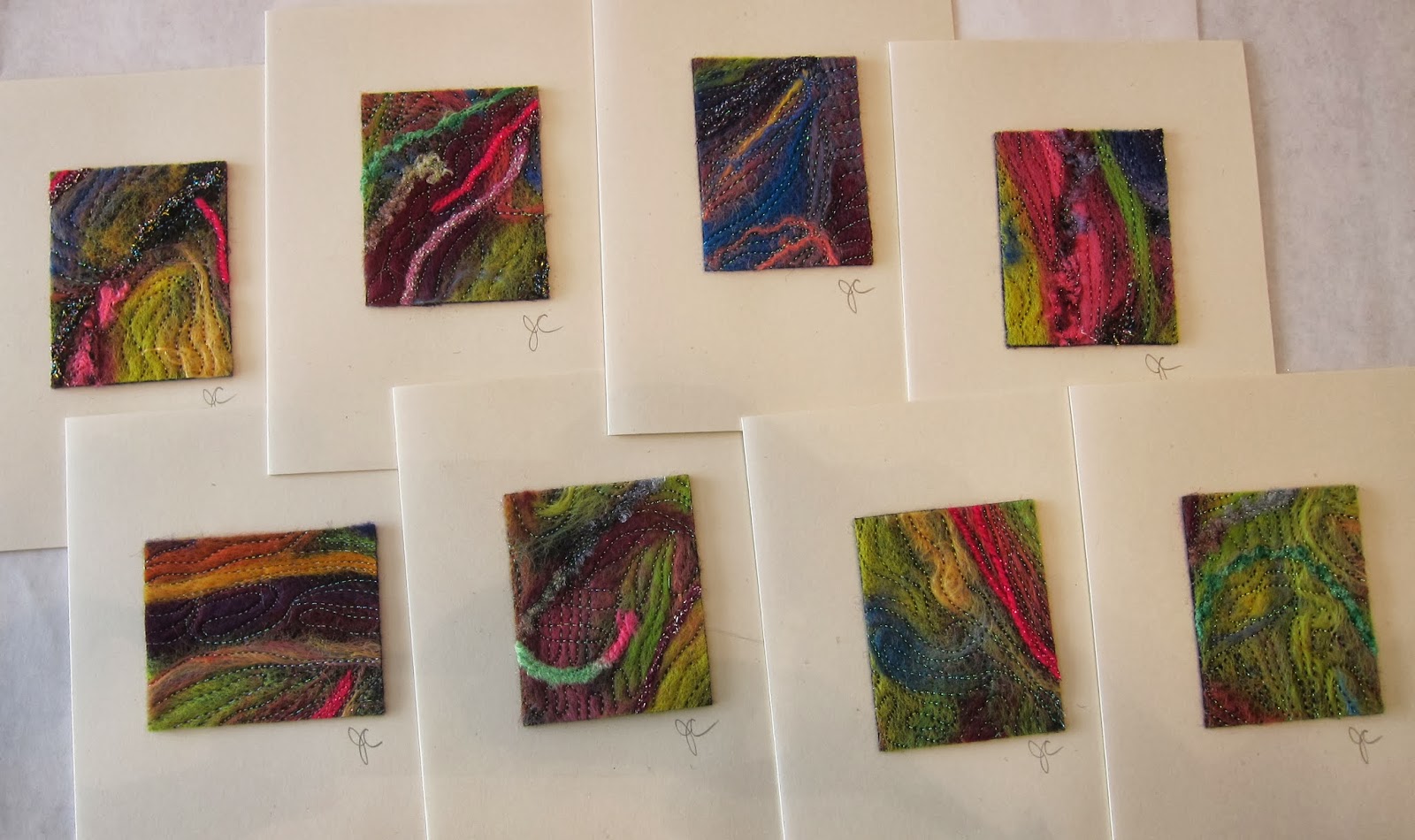 Judy Cooper Textile Artist New Needle Felted Art Cards