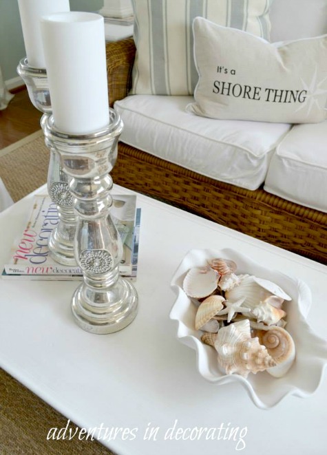 Coffee Table Styling with Clam Shell Bowl