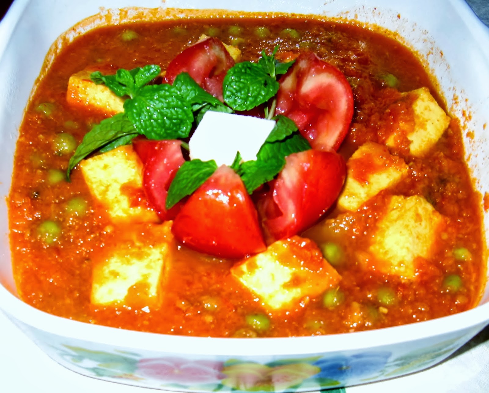 Sita's Ruchulu Matar paneer (green peas and paneer)