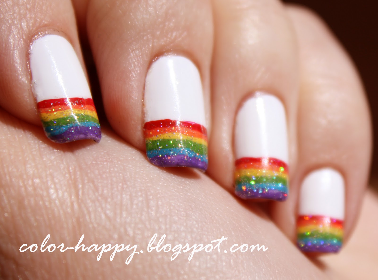 Color Happy Nails: 31 Day Nail Art Challenge: Day 9 - Rainbow