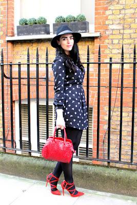 Emma Louise Layla in black Barbour fedora hat - London fashion blogger