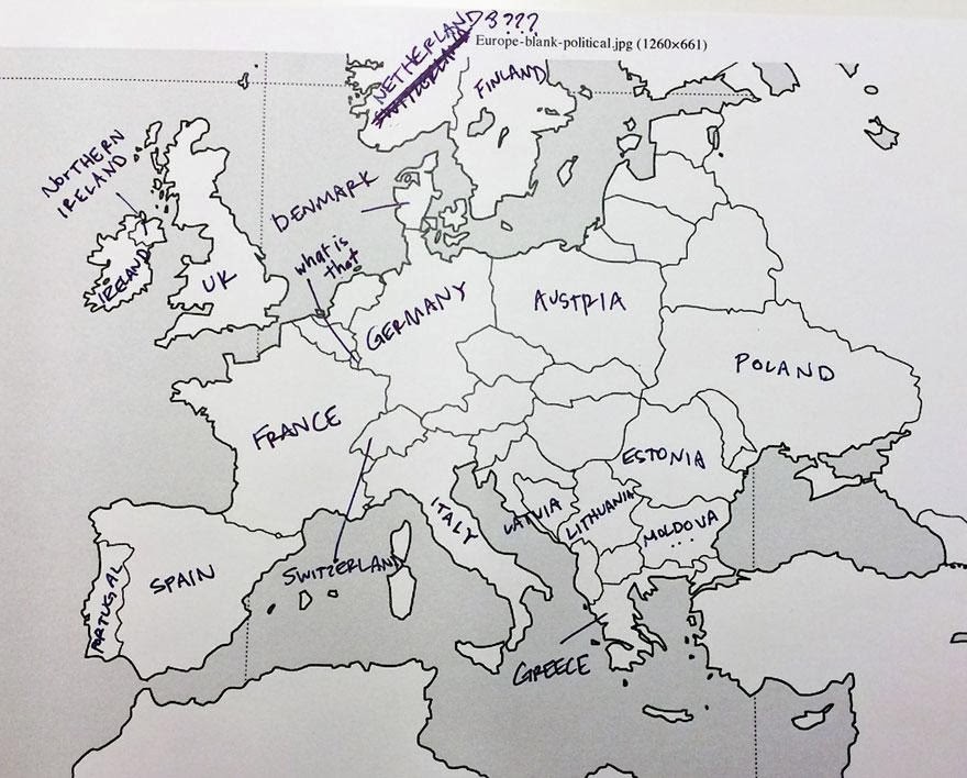 Americans Place European Countries On Map 17 