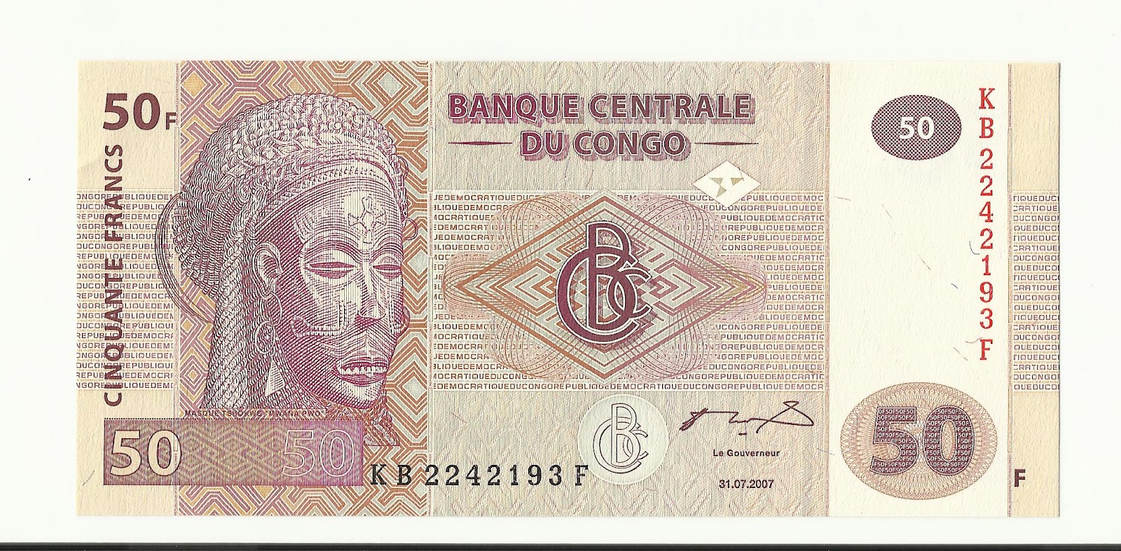 Coin n Currency Collection Banknote of Democratic Republic of the