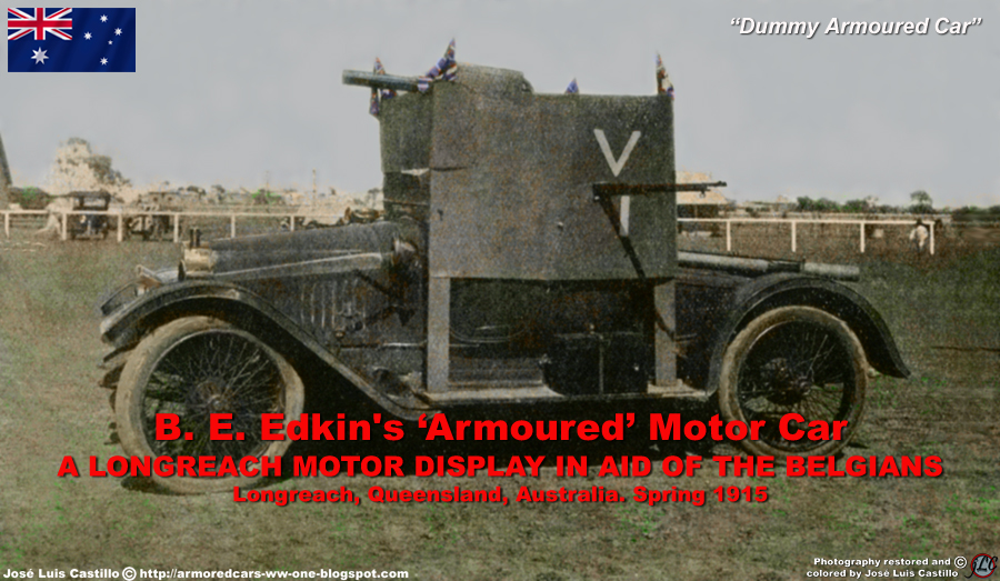 Armored Cars in the WWI Australian Dummy Armoured Car. Spring 1915