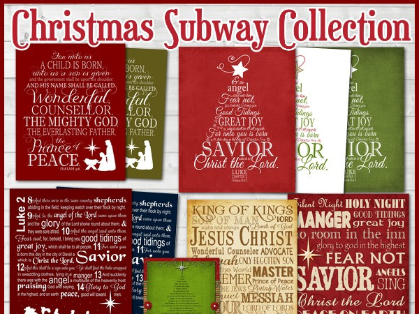 Christmas Subway Art Collection