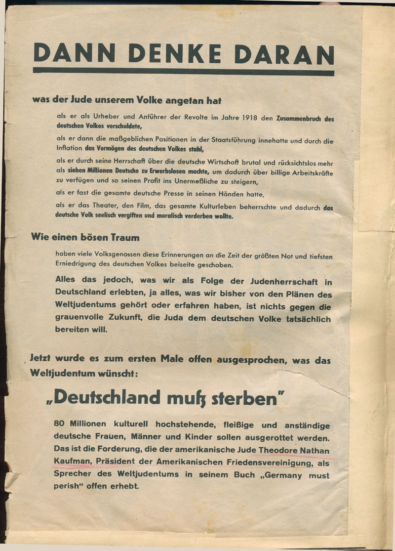 Entrechtete Auffassung: Der Kaufman-Plan Entrechtete Auffassung: Der Kaufman-Plan