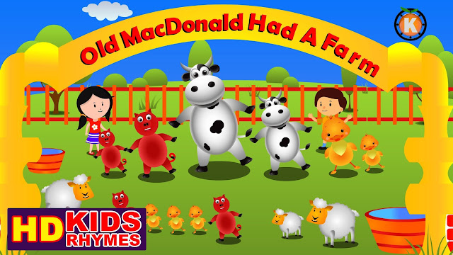 Orange Kids Rhymes: Old MacDonald Had A Farm | Cartoon Kids Songs ...