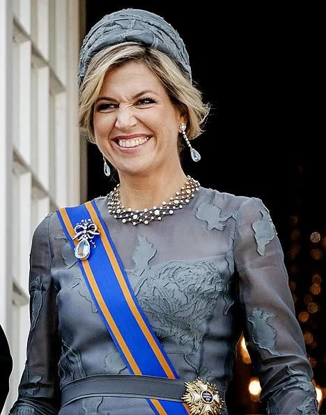 King Willem-Alexander, Queen Maxima, Princess Laurentien and Prince Constantijn attend the opening of the Prince's Day 2017. Maxima wore Natan dress