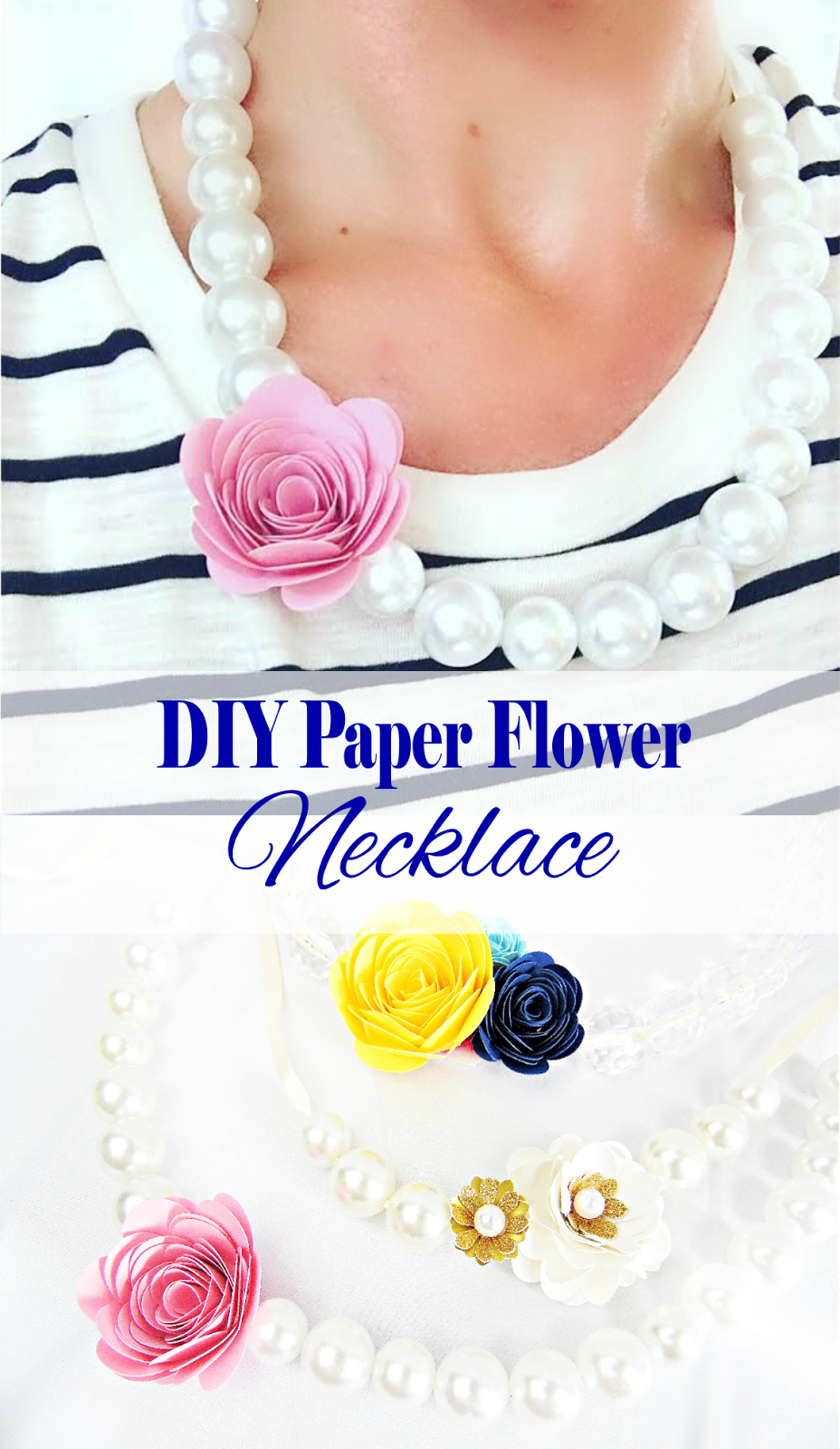 Mama's Gone Crafty DIY Paper Flower Statement Necklace