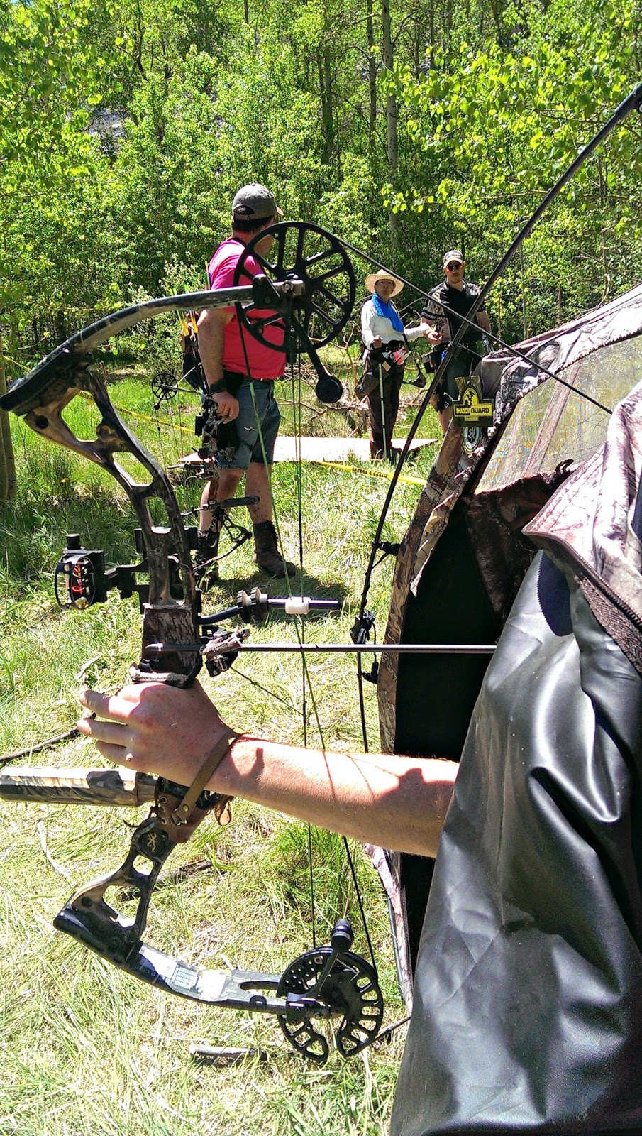 Two Camo Princesses and our Prince Charming Elko Archery Shoot 2014