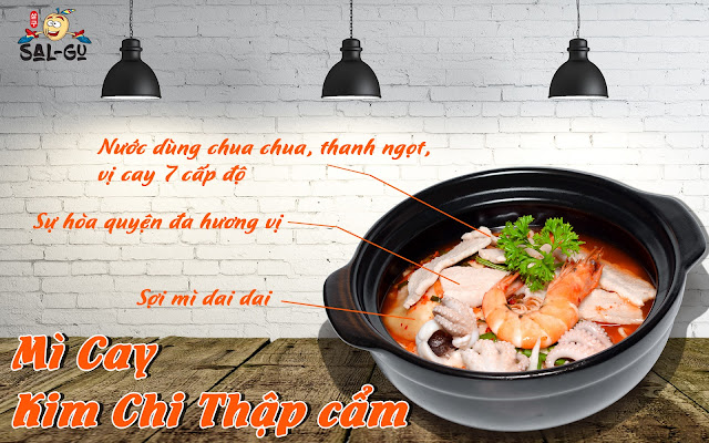 Mì cay kim chi thập cẩm SAL-GU Mì cay kim chi thập cẩm SAL-GU
