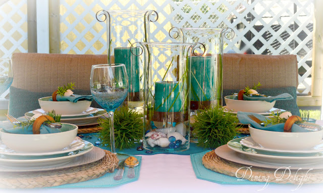 Dining Delight: Beach Tablescape in the Cabana Dining Delight: Beach Tablescape in the Cabana