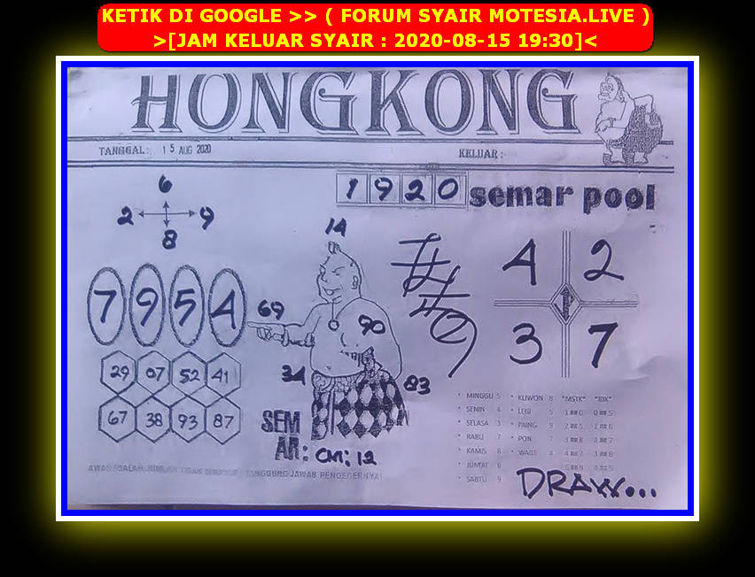 1 New Message Kode Syair Hongkong 15 Agustus 2020 Forum Syair Togel Hongkong Singapura Sydney