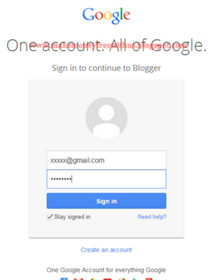 Login to you Blogger account.