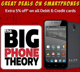 The Big Phone Theory : Upto Rs.3750 off + Extra 5% Off on Debit / Credit Cards @ Flipkart (Valid till 31st Jan’16)