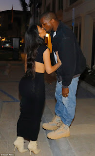 kim-kardashian-kanye-west kanye west loved up with his wife kim