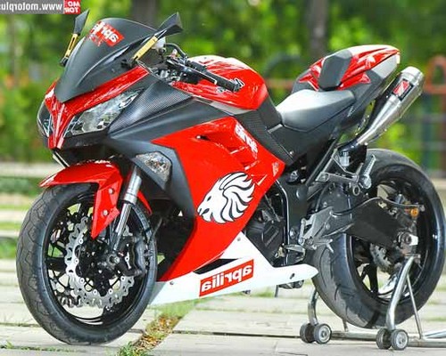 Modifikasi ninja 250 fi mono rr karbu hijau merah putih abs airbrush