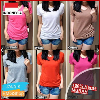 JON19 V Neck Kaos Polos Basic Vneck BMGShop