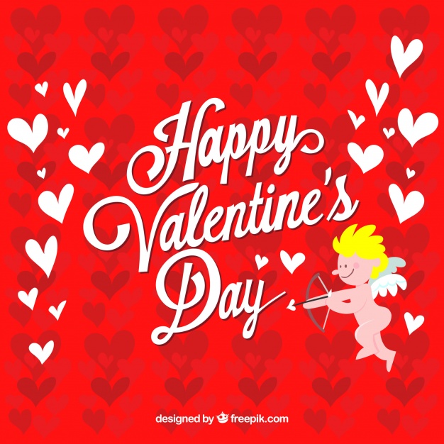 Red valentines day background design Free Vector