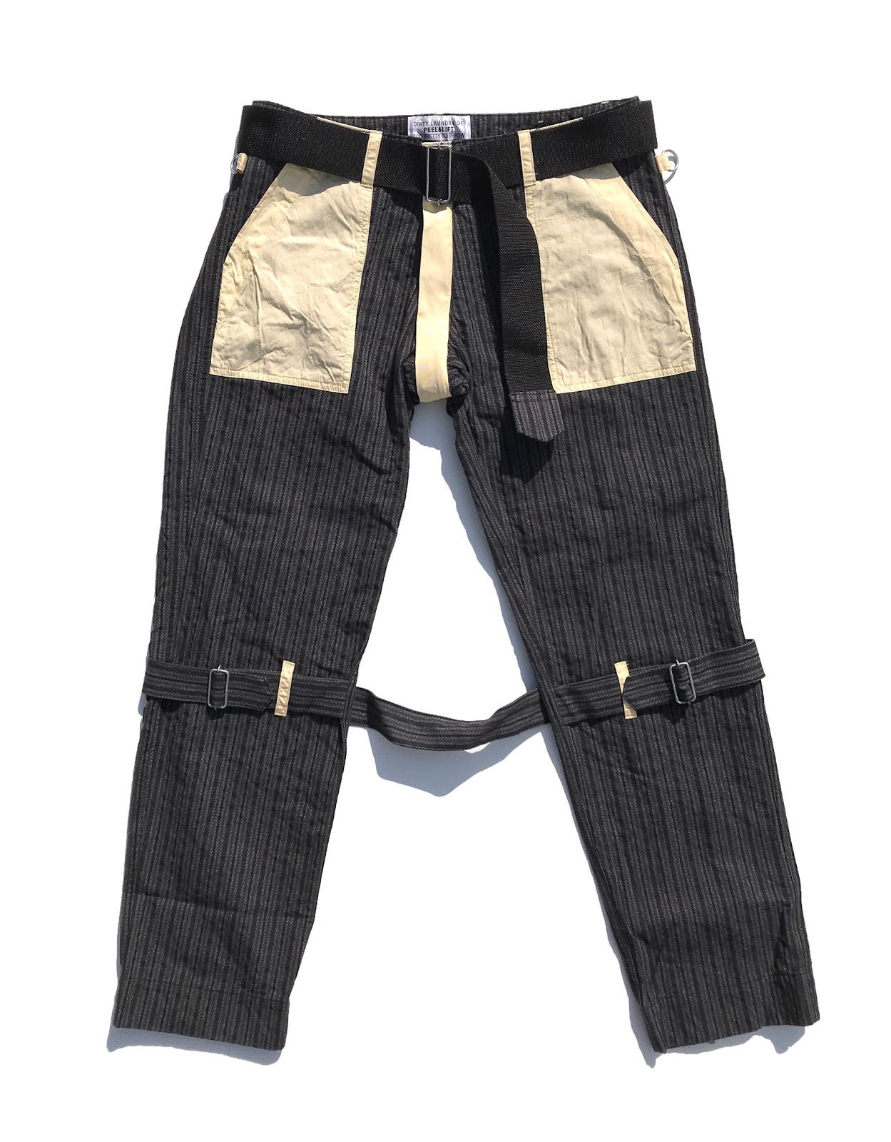PEEL&LIFT: dobby stripe bondage trousers #2