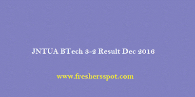 JNTUA BTech 3-2 Result Dec 2016