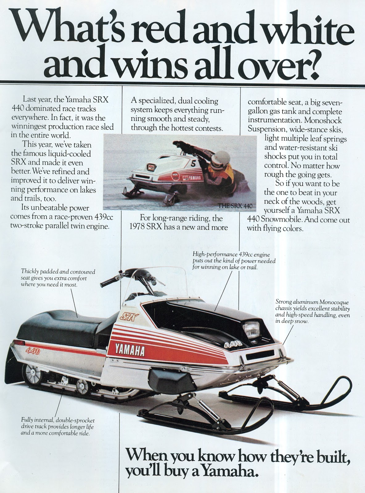 Classic Snowmobiles Of The Past 1978 Yamaha Srx Snowmobile