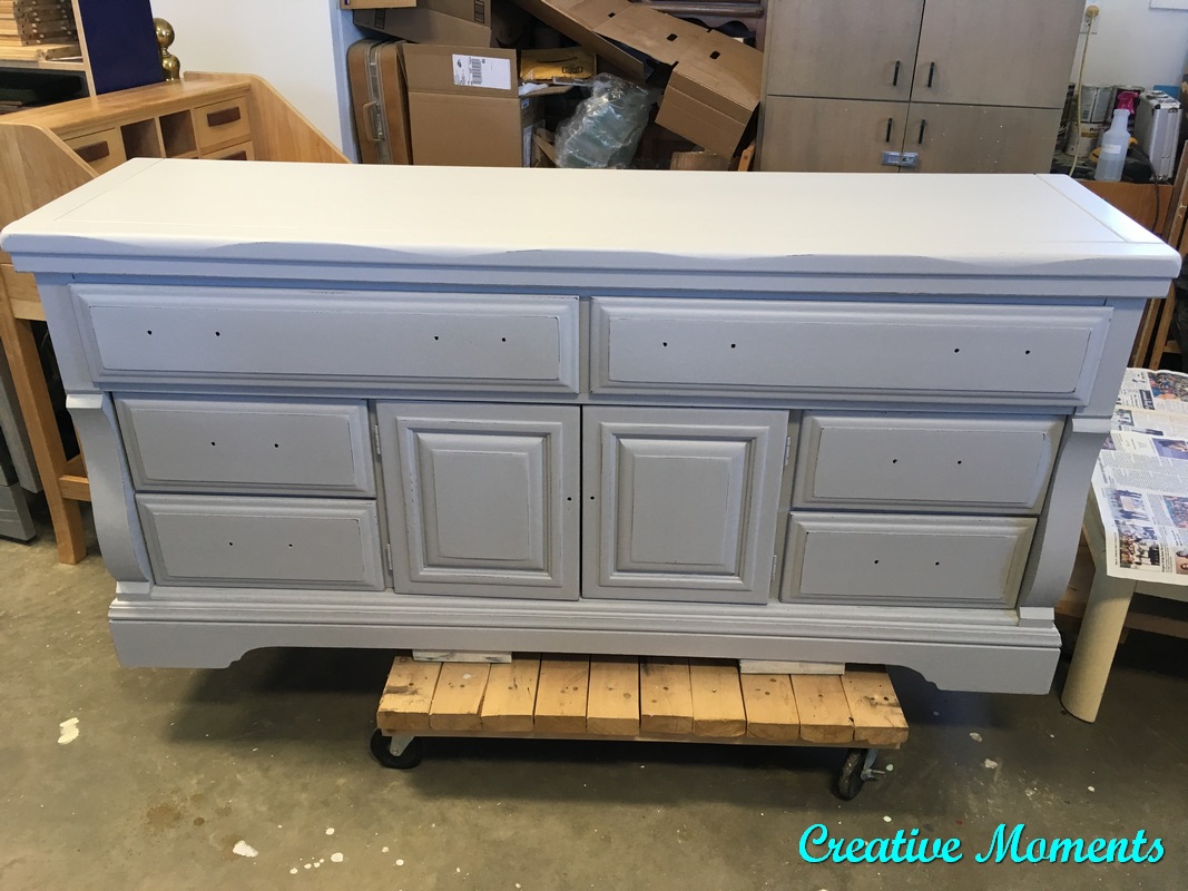 Rustic Grey Farmhouse Dresser