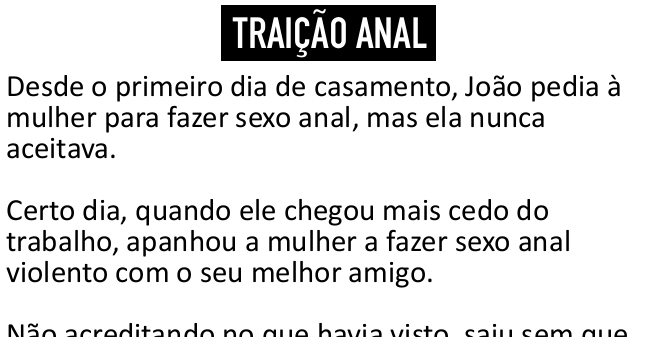 Traição an*al Traição an*al