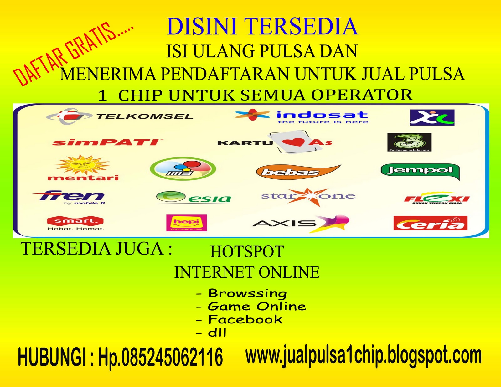 Contoh Plang Jual Pulsa desain spanduk keren