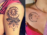 Meaningful Moon And Sun Tattoo