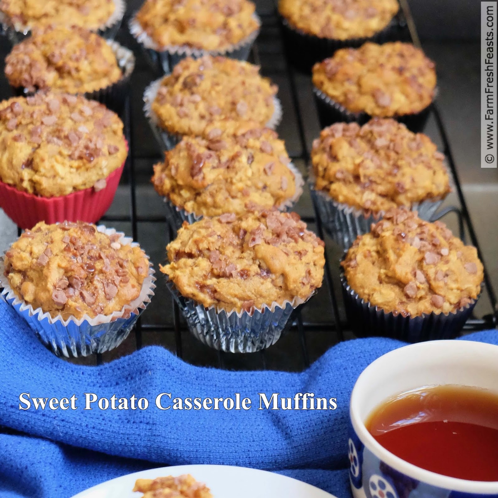 Farm Fresh Feasts Sweet Potato Casserole Muffins MuffinMonday